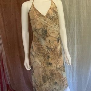 Summer sleeveless strapped print dress